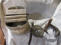 Vintage Mop bucket and wringer, with chimney