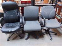 3 Rolling Office Chairs