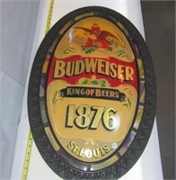 1960's Budweiser King of beers oval display.