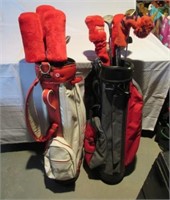 (2) Golf Bags w/ clubs Brands include Knight,