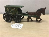 Cast Iron U.s. Mail Horse & Buggy