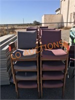 Aprx. 18pc Padded Stack Chairs in Row