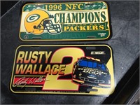 Packer and nascar license plates