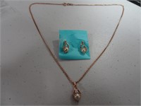 14K GF Necklace and Earring Set