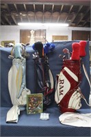 Golf - Vintage Titleist Bag, Clubs, Balls, Puzzle