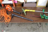 Electric Weedeater, Hedge Trimmer, Leaf Blower