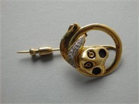 Marked 750 Gold Lapel Pin
