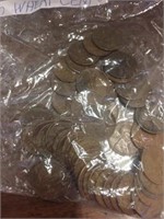 BAG 50 WHEAT PENNIES