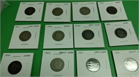 12 Assorted Liberty Nickels