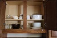 Contents of four kitchen cabinets
