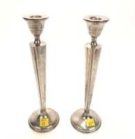 Pair sterling silver candlesticks