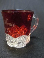 Ruby stained souvenir cup