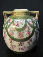 Hand painted Nipon double handled vase