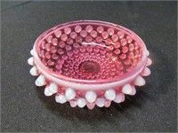 Small Fenton Cranberry Hobnal Bowl