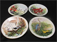 4 Gorham Plates Scenes from a Wooded Glen
