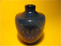 Controlled bubble vase, blue