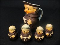 Goebel Friar Tuck  pitcher and shakers
