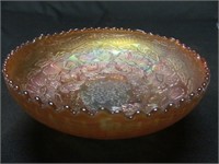 Daisey Pattern footed Carnival Bowl