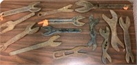 Thirteen Alligator Wrenches, 12" L to 8" L