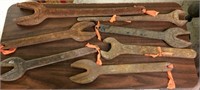 Six Alligator Wrenches & One Box End Wrench