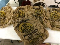 Five California Wong Sill Burlap Potato Bags