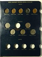 20th Century Type set album with 20 coins