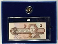 1996  Canada's $2  Proof Coin & Bank Note set