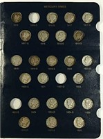 1916 - 1945 micro-s set of 74 Mercury Dimes