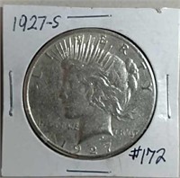 1927-S  Peace Dollar  F