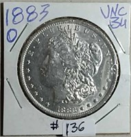 1883-O  Morgan Dollar  Unc