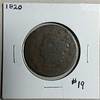 1820  Large Cent  AG