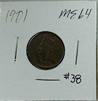 1901  Indian Head Cent  MS-64