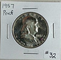 1957  Franklin Half Dollar  Proof