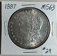 1887  Morgan Dollar  MS-63