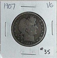 1907  Barber Half Dollar  VG