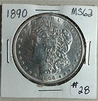 1890  Morgan Dollar  MS-62