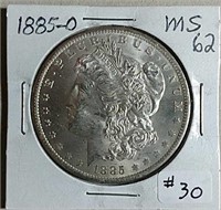 1885-O  Morgan Dollar  MS-62