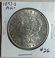 1897-S  Morgan Dollar  AU+
