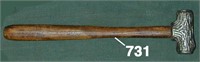Patented nut cracking hammer with wooden handle