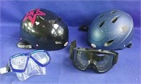 Helmets & eye goggle  and water mask