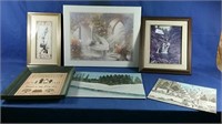 Lot of framed pictures, oil paintings etc