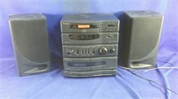 CD cassette radio system with speakers power