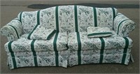 Sofa with accent pillows  84" x 36" x 35"