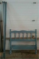 single bed with headboard, footboard, and rails