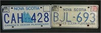 2 Nova Scotia license plates