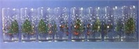8 Christmas water glasses