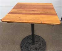 Maple Top Cast Iron Base Bar Table #1