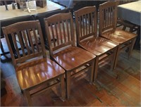 4 Hardwood dining chairs #3