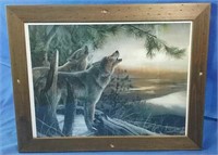 Wooden framed print Call of the Wild 20x16H