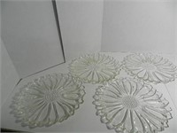 4 Place Setting Glass Snack Plates & Cups